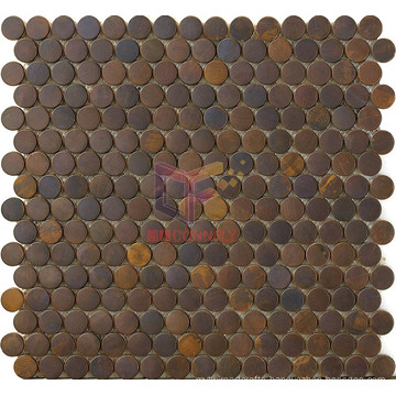 Penny Round Wall Decoration Copper Made Mosaic (CFM1033)